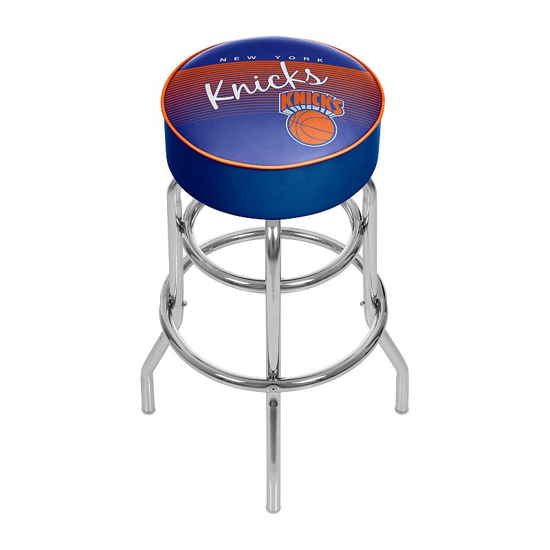 New York Knicks Hardwood Classics Padded Swivel Bar Stool