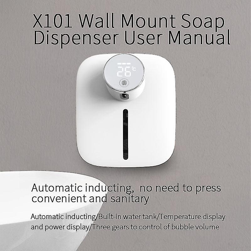 Liquid Foam Soap Dispenser With Temperature Digital Rechargeable Sensor Touchless Hand Sanitizer Machine For Bathroom