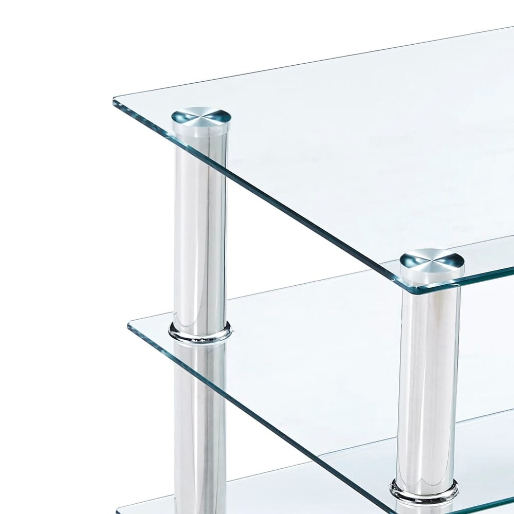 vidaXL TV Stand Transparent 59.1\