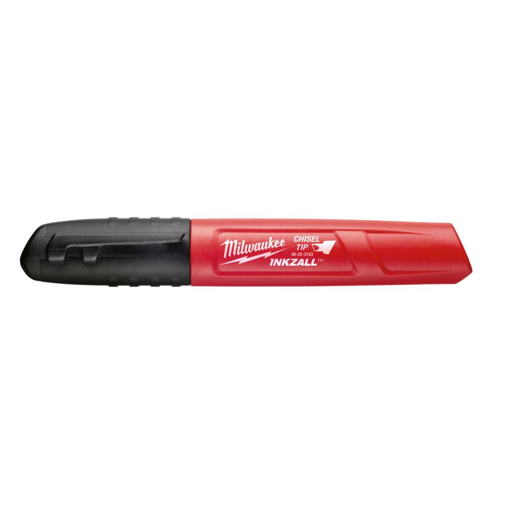 Milwaukee INKZALL Black Chisel Tip Marker 48-22-3130 from Milwaukee