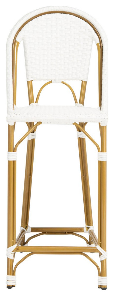 Jose Stackable Bar Stool White   Tropical   Outdoor Bar Stools And Counter Stools   by AED Luxury Home Decor  Houzz