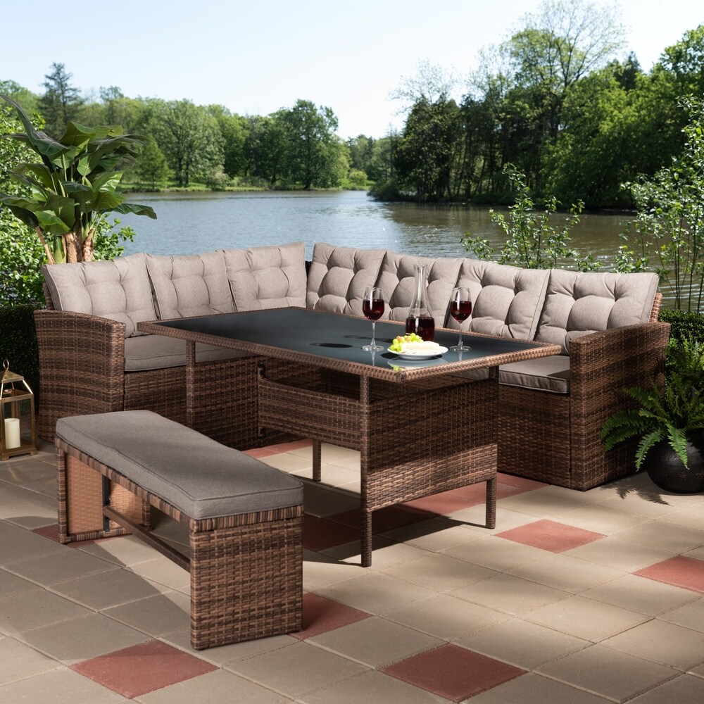 Angela Modern and Contemporary 4 Piece Outdoor Patio Set