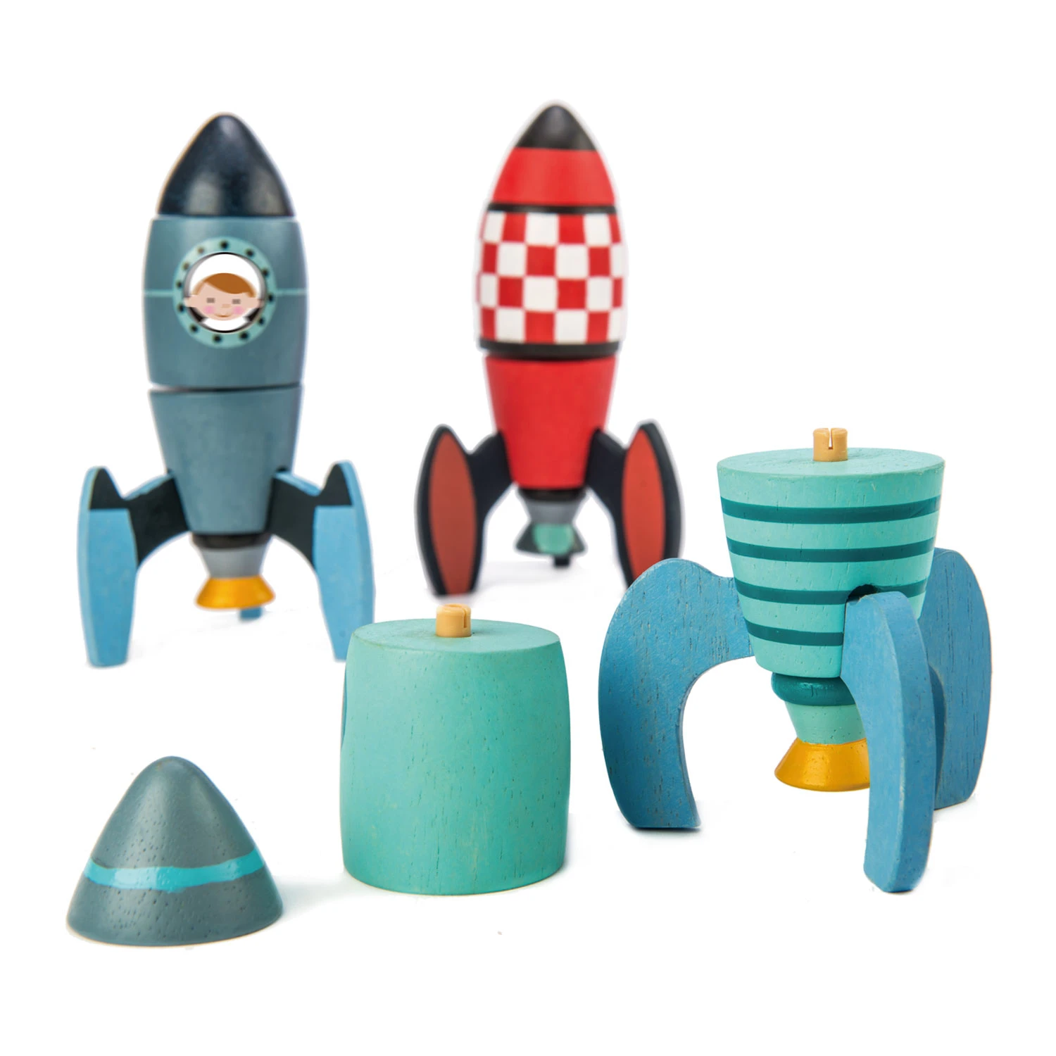 Wooden Rocket Construction Set