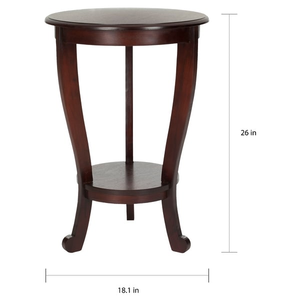 SAFAVIEH Cape Cod Dark Cherry Pedestal Side Table