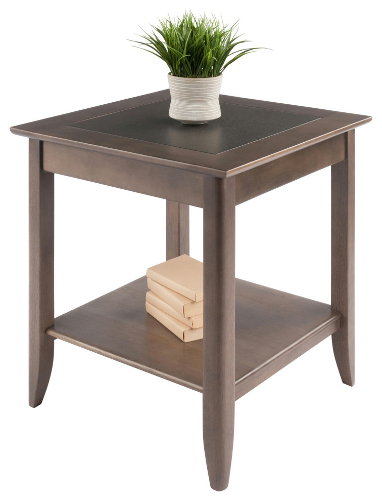 Santino Accent Table  Oyster Gray   Transitional   Side Tables And End Tables   by Kolibri Decor  Houzz