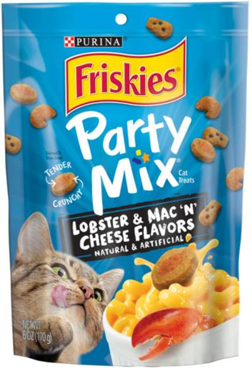 Purina Friskies Part Mix Lobster Mac 'N' Cheese Crunch Cat Treats， 6 Oz.