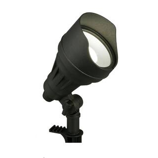 Hampton Bay 17-Watt Millennium Black Adjustable Light Color Outdoor Integrated LED Landscape Flood Light IWH1501LL-7