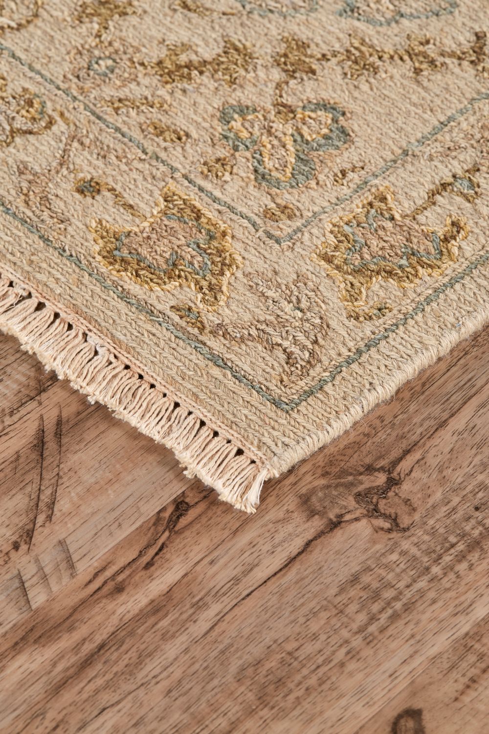 Sulli Hand Knotted Tan and Gold Rug by BD Fine