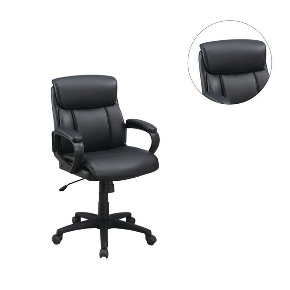 Standard Back Upholstered Office Chair  Black SR01...