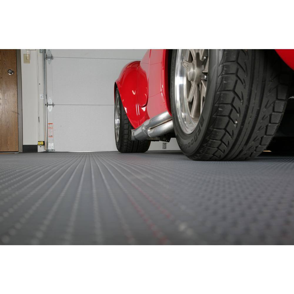 G-Floor Small Coin 5 ft. x 10 ft. Slate Grey Commercial Grade Vinyl Garage Flooring Cover and Protector GF60SC510SG