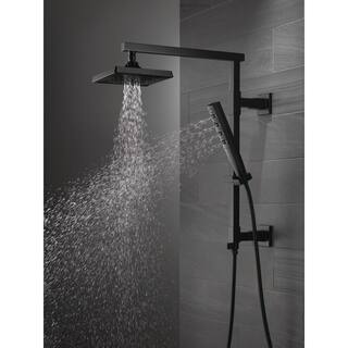 Delta Emerge 18 in. Angular Modern Column Shower Bar in Matte Black 58410-BL