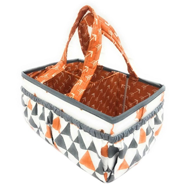 Bacati Playful Fox Orange gray Storage Caddy