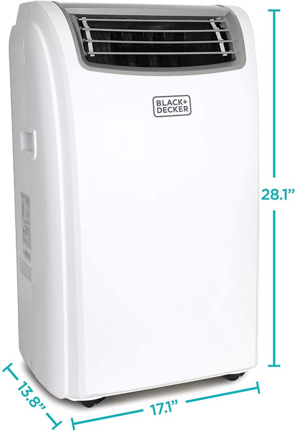 BLACK+DECKER 14,000 BTU Portable Air Conditioner with Heat and Remote Control, White