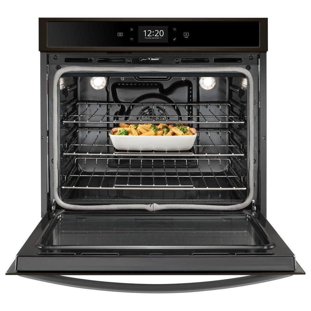 Whirlpool 30 in. Smart Single Electric Wall Oven with Air Fry When Connected in Fingerprint Resistant Black Stainless Steel WOS72EC0HV