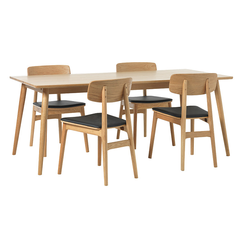 TACY Dining Chair - Natural & Black