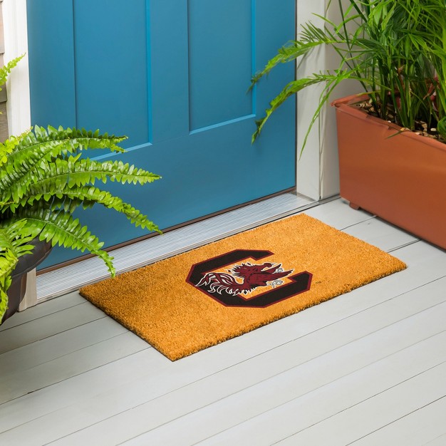 Evergreenncaasouth Carolina Gamecocks Logo Natural Coir 28 X 16 Inches Indoor Outdoor Doormat