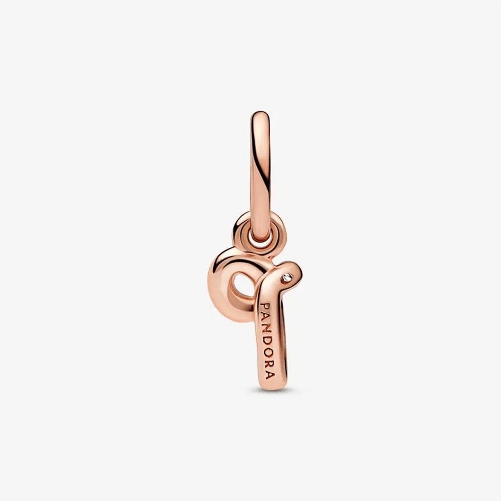 PANDORA  Letter P Script Alphabet Dangle Charm