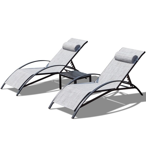 EROMMY Outdoor Patio Lounge Chair，Adjustable Recliner Outdoor Lounge Chairs，Multiple Colors Available