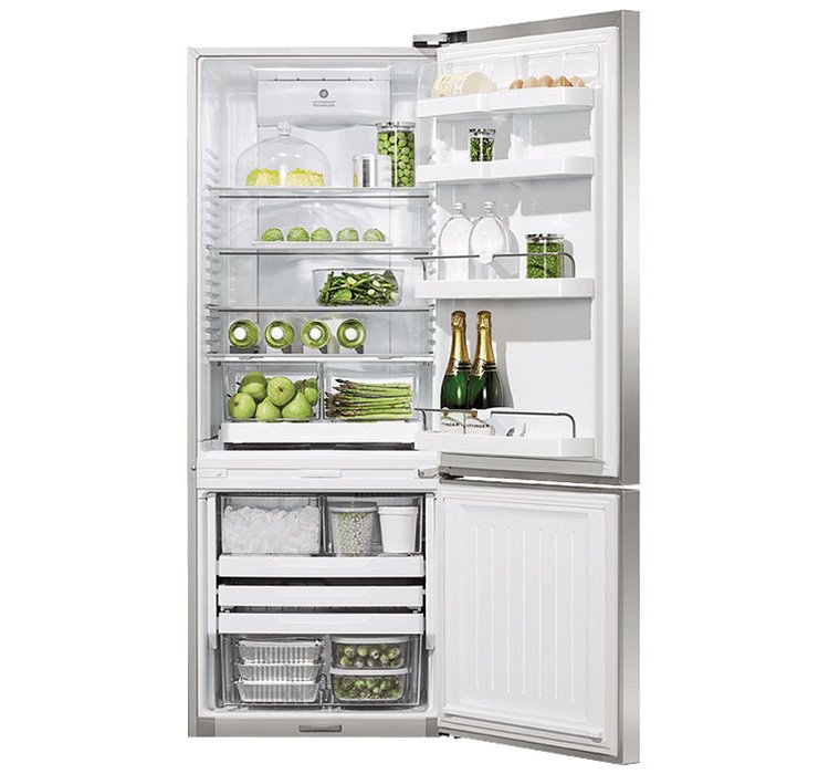 Fisher and Paykel Series 5 13.5 Cu. Ft. Stainless Steel Right-Hinge Freestanding Refrigerator Freezer