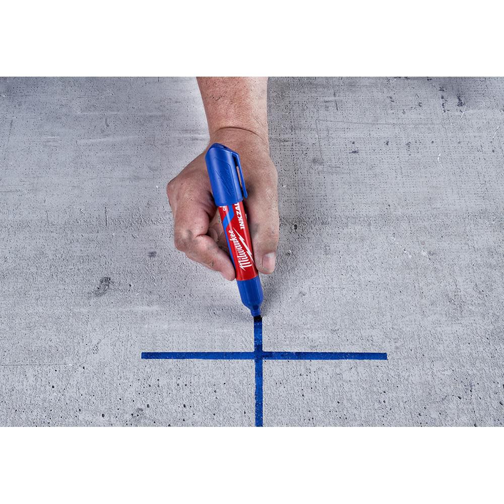 MW INKZALL Large Chisel Tip Blue Marker 48-22-3257 from MW