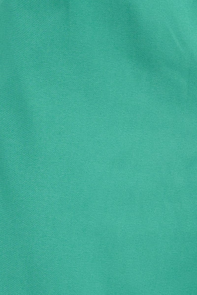 Green Pleat Detail High Waist Pant