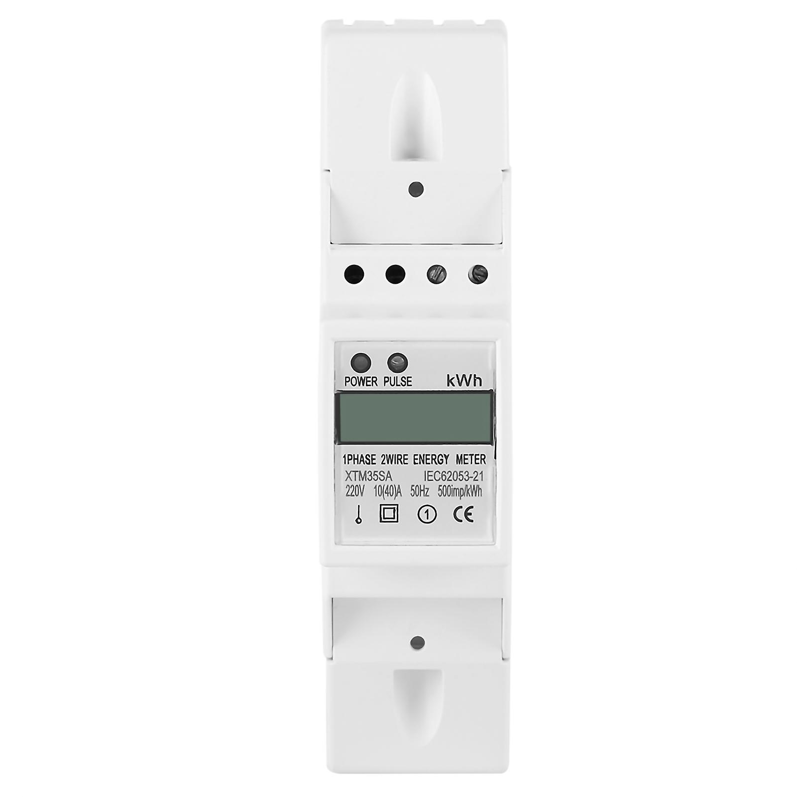 Digital Lcd Single Phase Din Rail Electric Meter 10-40a Electronic Kwh Meter