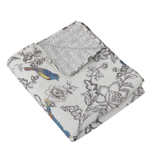 Mockingbird Toile Quilted Throw Levtex Home