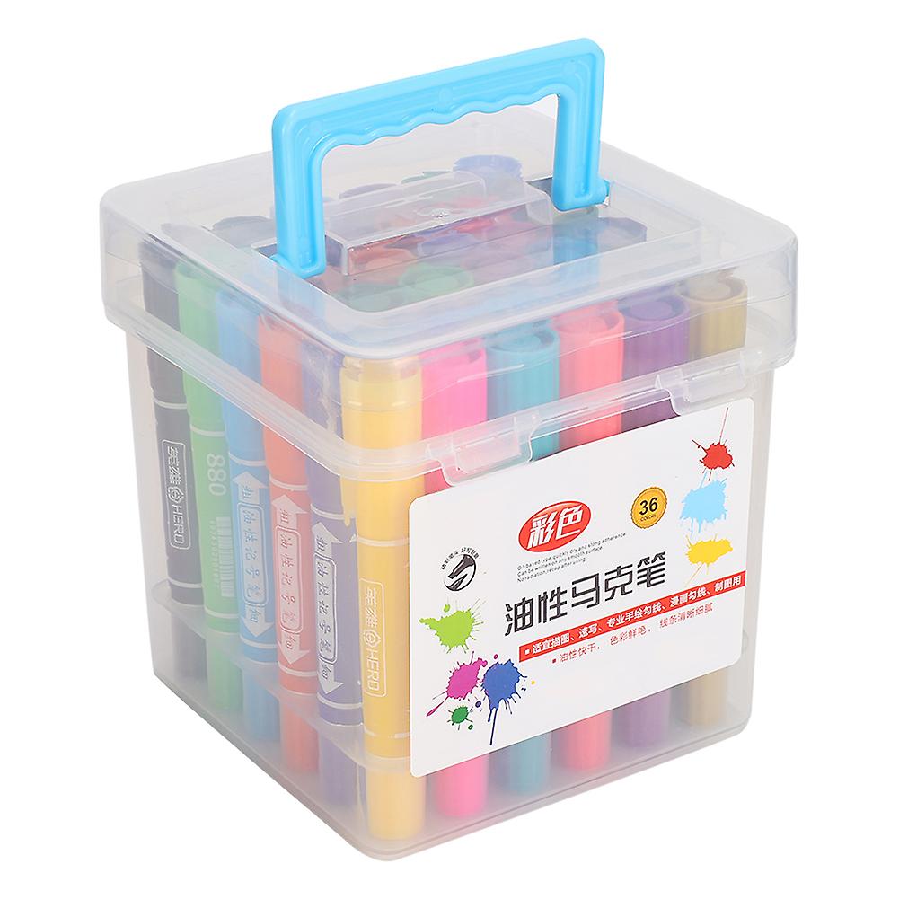 Double Tip Oil Marker Children Hand Drawn Hook Pen Sketching Tool Art Supplies 880-36 Color