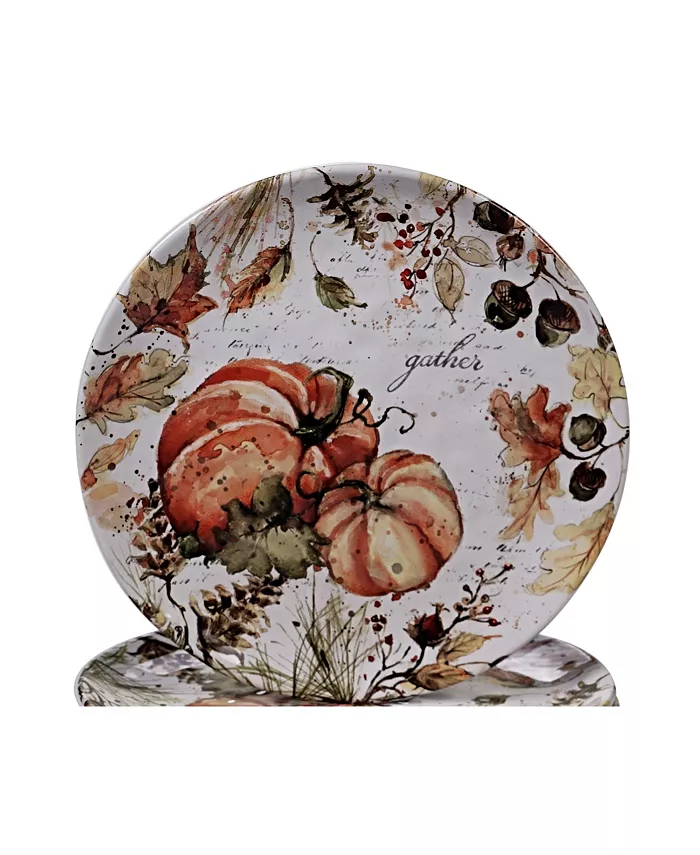 Certified International Harvest Splash Dinner Plate Set of 4