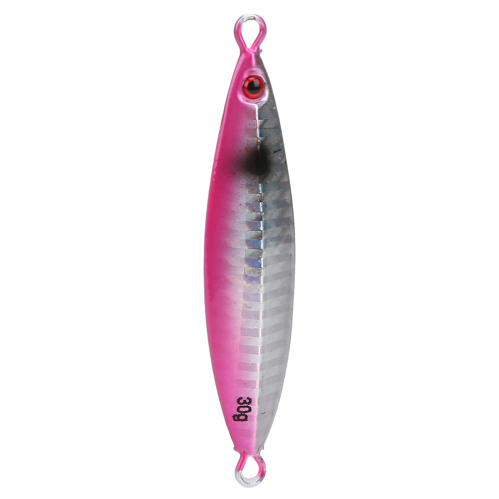 Fishing Artificial Baits Fish Shaped Metal Lifelike Lures Fishing Accessory Pink30g/1.1oz