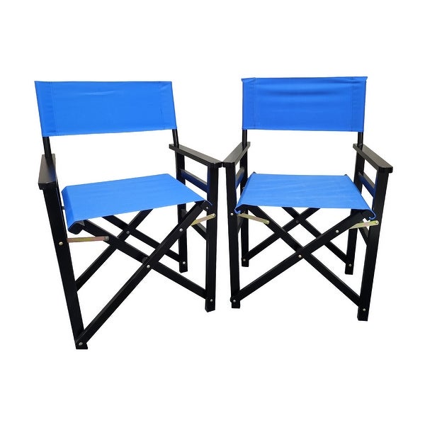 Wooden+ Canvas Folding Chair 2pcs/set - Overstock - 35780449