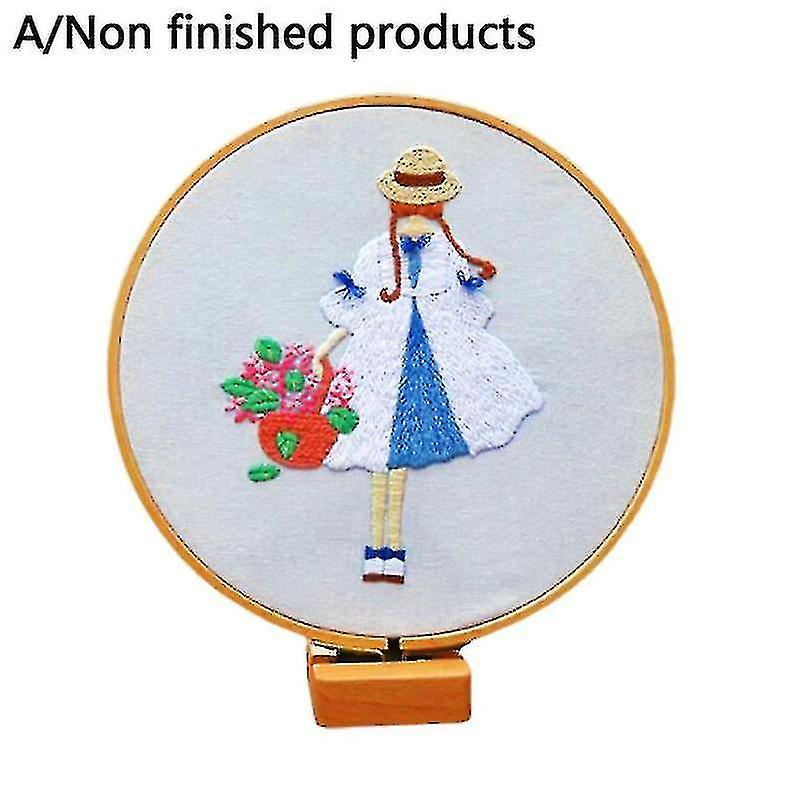 Embroidery Diy Material Package Hand Embroidery Bouquet Kit 3d European Style Printing Beginner Simple European Style Embroidery