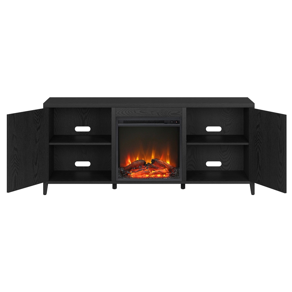 Jasper Rectangular TV Stand with Log Fireplace for TV's up to 65\