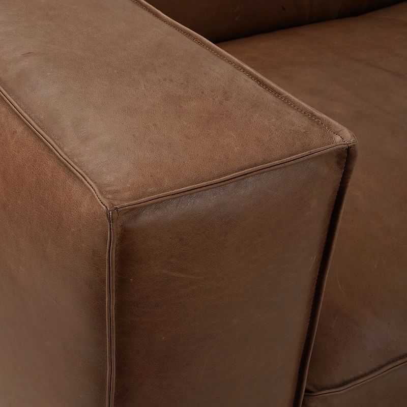 F.c Design Leather Stationary Sofa