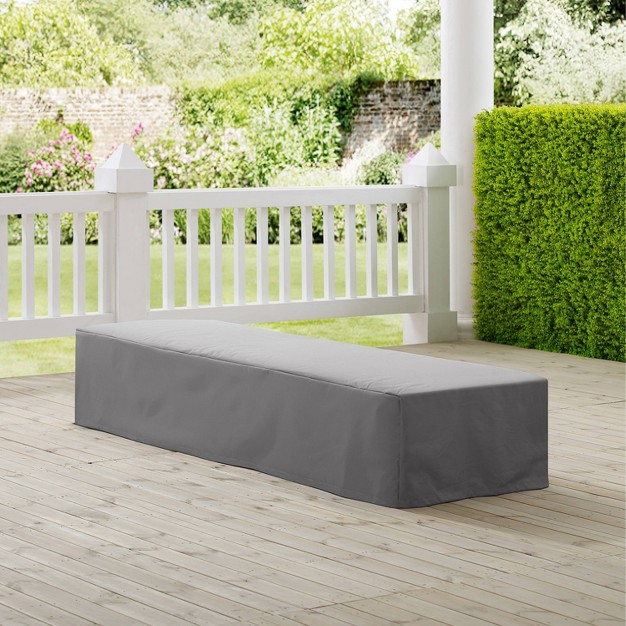 Crosley Outdoor Chaise Lounge Furniture Cover Gray