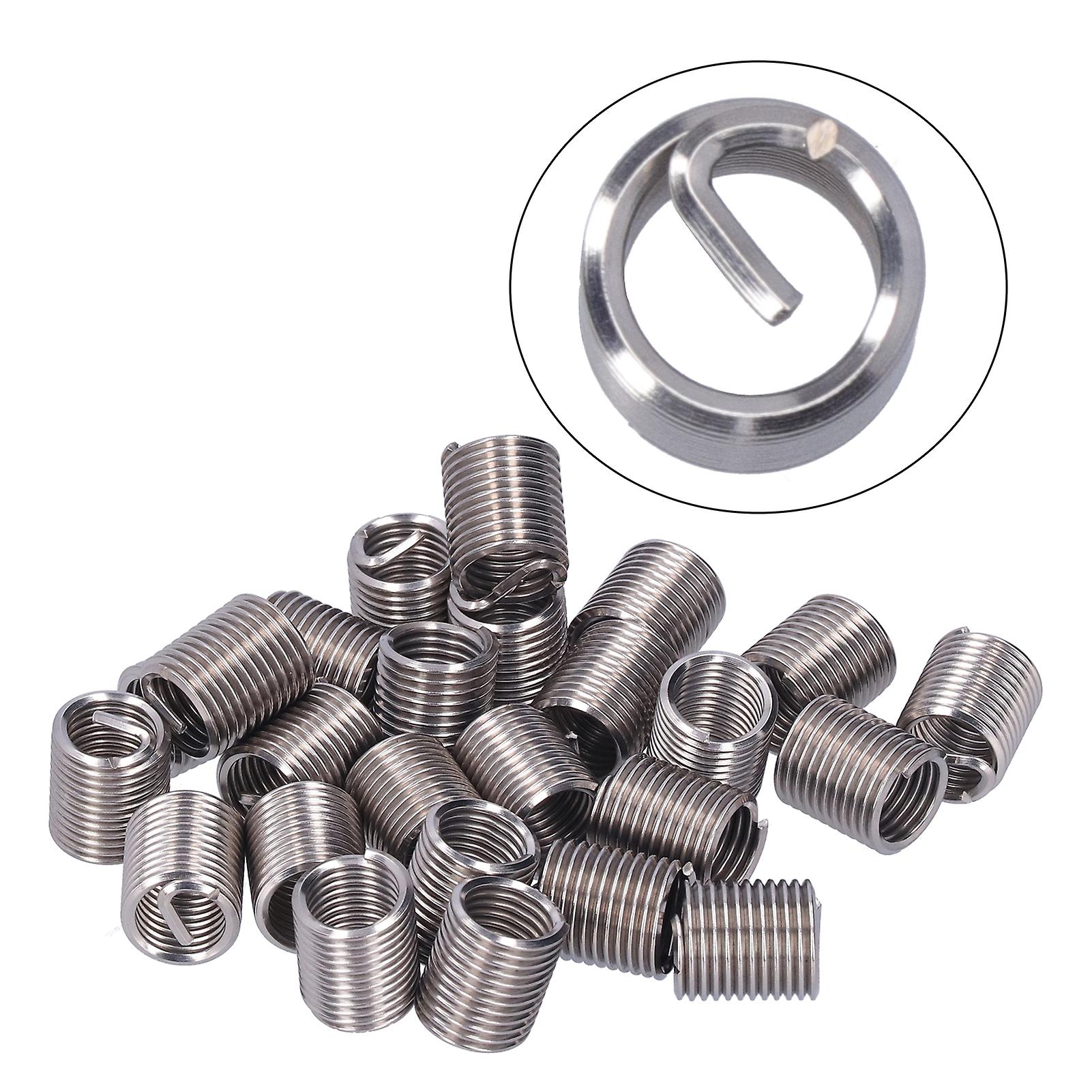 20pcs Thread Repair M12 X 1.75 Wire Threaded Insert Nut Coiled Wire Extension Consumables2d