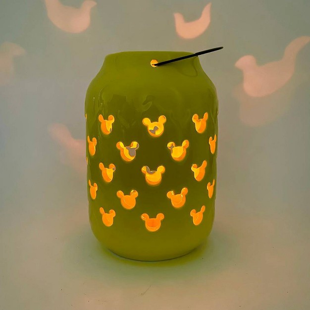 Ceramic Mickey Mouse Candle Lantern Yellow black