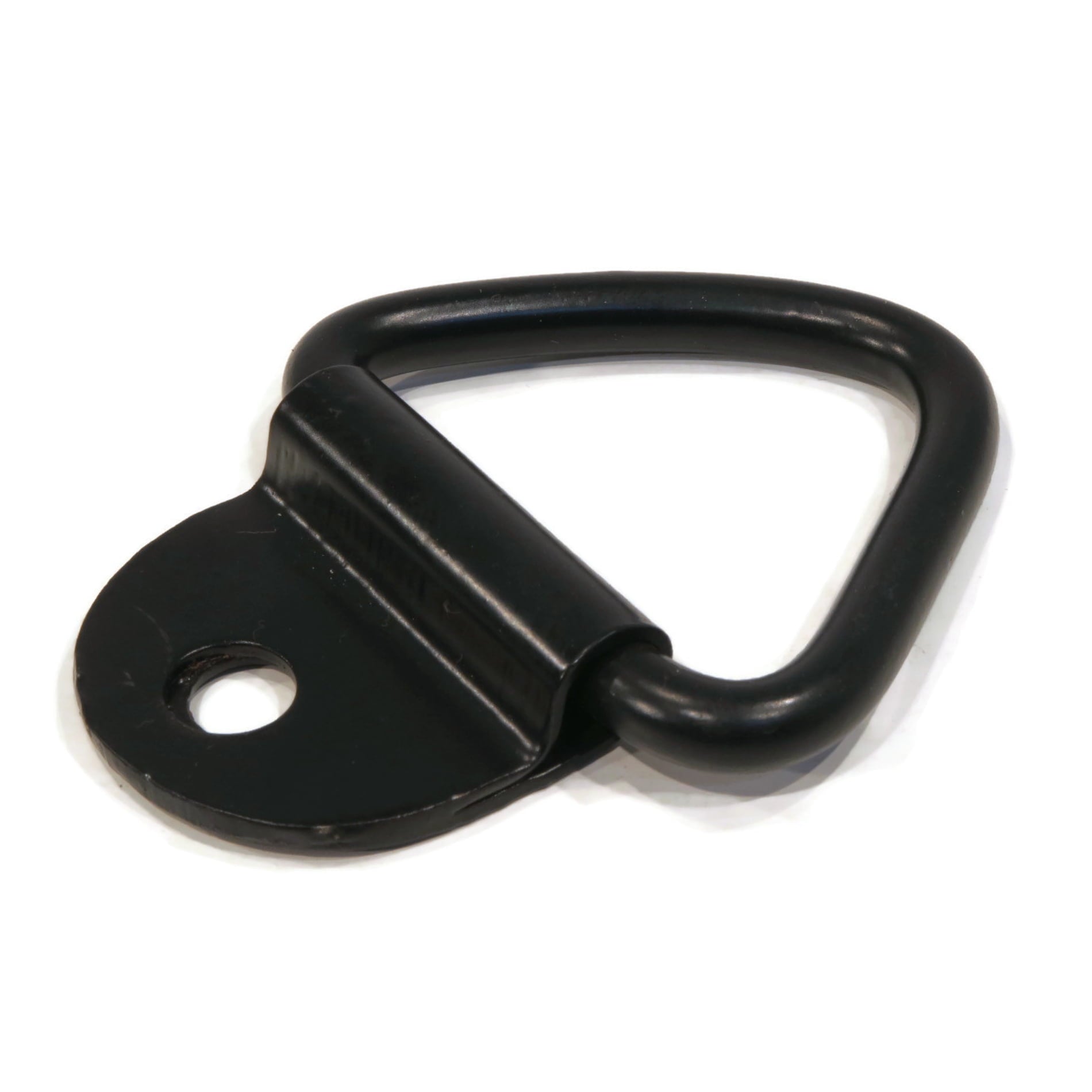 The ROP Shop | (2) 1/4" Black Steel D-Ring Bracket Clip Anchor Tie Down Trailer Truck ATV Boat