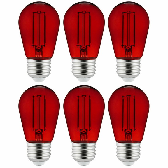 Sunlite 40977 40977 Led ment Light Bulb Red 6 ...