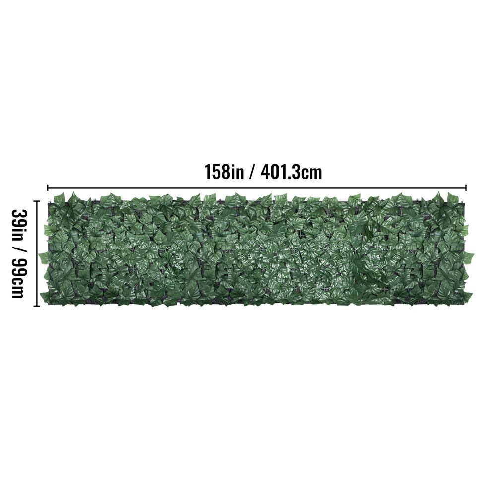 VEVOR Ivy Privacy Fence Screen 39 in. x 158 in. Faux Leaf Artificial Hedges 3-Layers Outdoor Greenery Leaves Panel for Garden RZZWWLYC39158C1GMV0