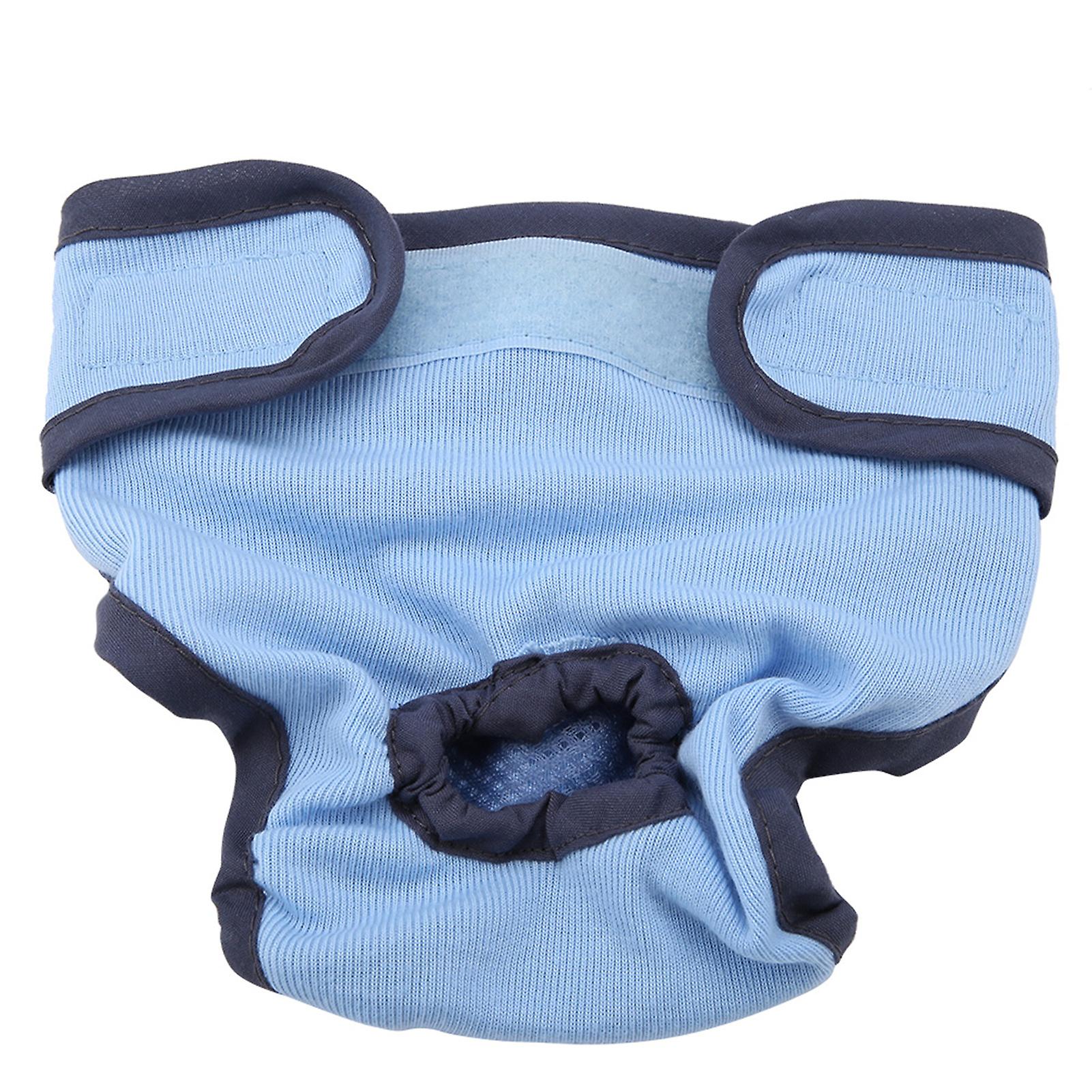 Dog Polyester Pants Puppy Underwear Female Physiological Pants Pet Sanitary Diaper (blue Xl)