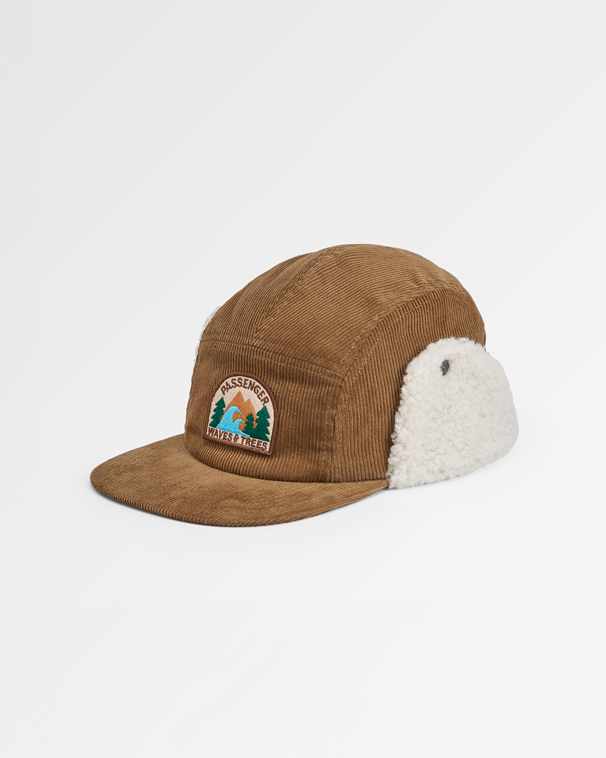 Daytime Recycled Cord Sherpa Lined Hat - Toffee