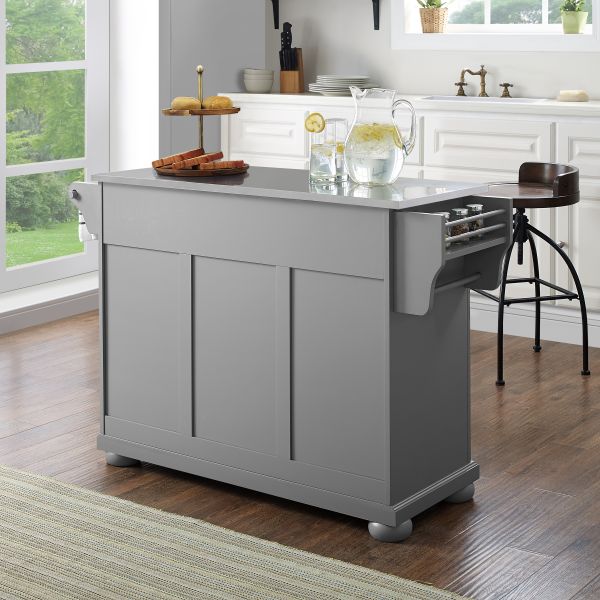 Alexandria Stainless Steel Top Kitchen Island/Cart