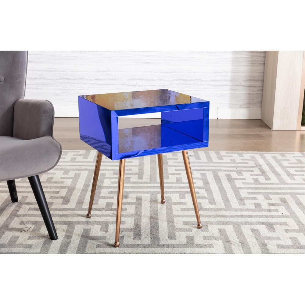 Mirror Nightstand End Table