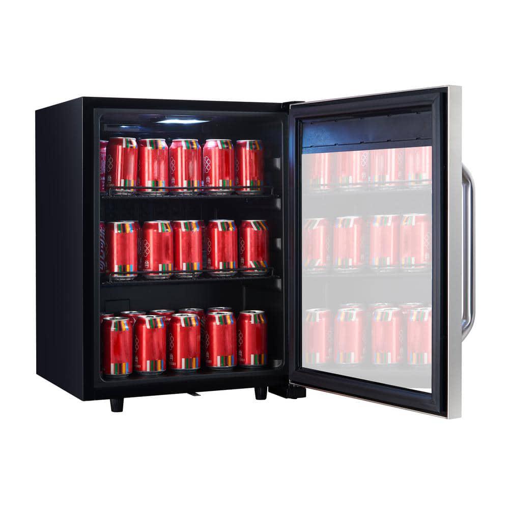 Magic Chef Commercial 2 1 cu ft Countertop 58 Can Beverage Cooler in Stainless Steel