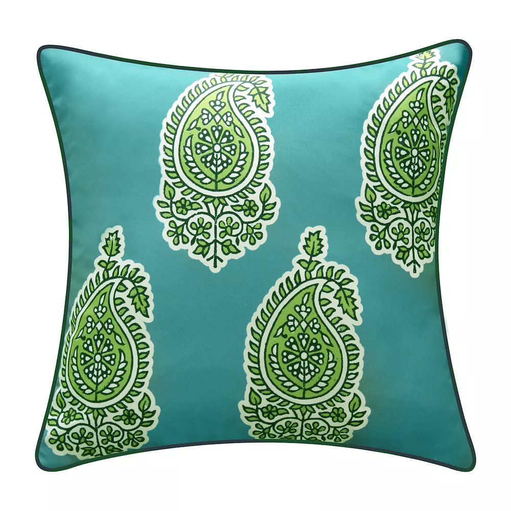 Edie@Home Indoor Outdoor Reversible Jaipur Print Throw Pillow