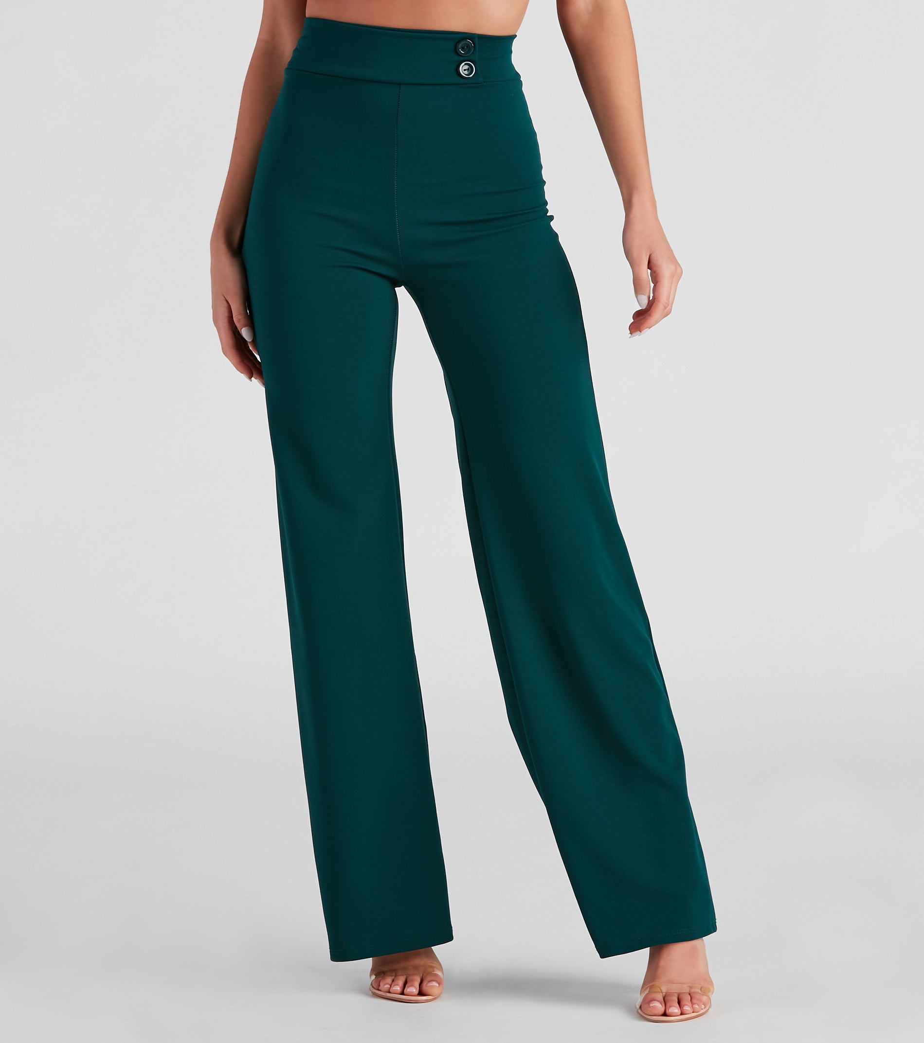 All The Class Crepe Wide Leg Pants