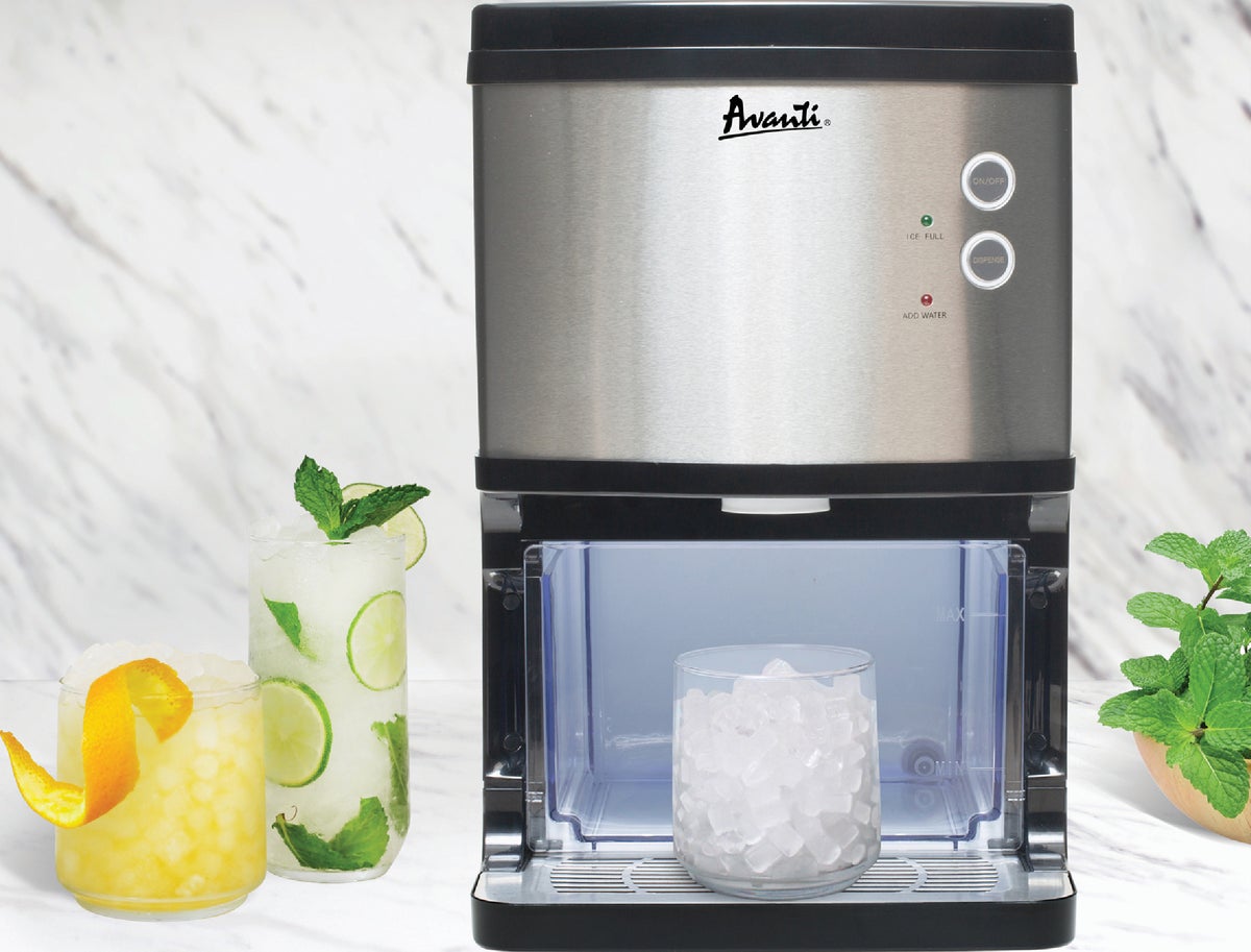 Avanti Countertop Portable Ice Maker 3 Lb. Stainless Steel