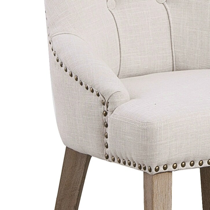 The Gray Barn Mount French High Back Tufted Upholstered Dining Chair (Set of 2)   N/A