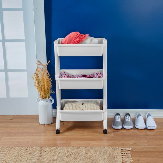 3 Tier Utility Cart White